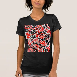 Ukrainian ethnic folk art floral pattern absrtact  T-Shirt