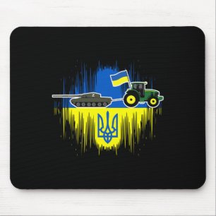 Ukrainian Farmer Steals Tank Ukraine Flag Tryzub F Mouse Pad