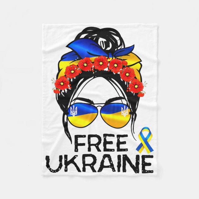 Ukrainian Flag1  Fleece Blanket (Front)