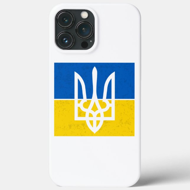 Ukrainian flag and coat of arms. Ukraine Case-Mate iPhone Case (Back)