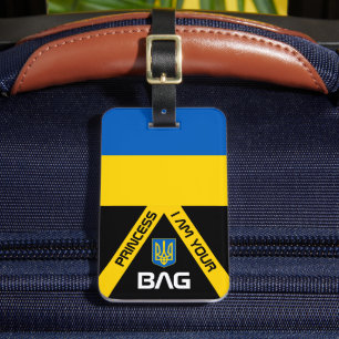 Ukrainian Flag, bag tags, Ukraine / Personalised Luggage Tag