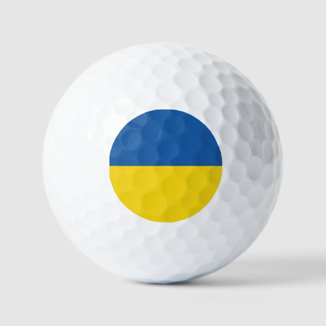 Ukrainian flag blue yellow custom golf balls (Front)