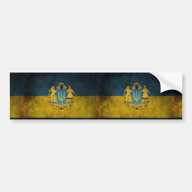 Ukrainian flag bumper sticker (Front)