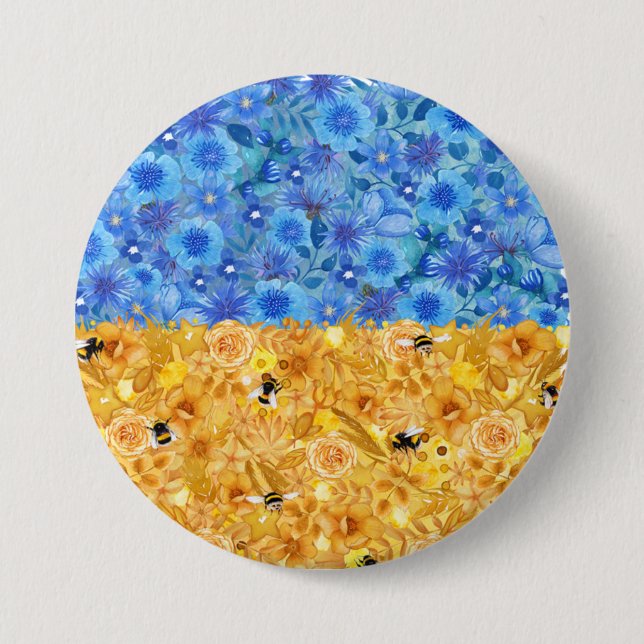 Ukrainian Flag Button (Front)