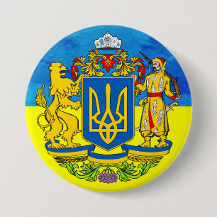 Ukrainian Flag Button