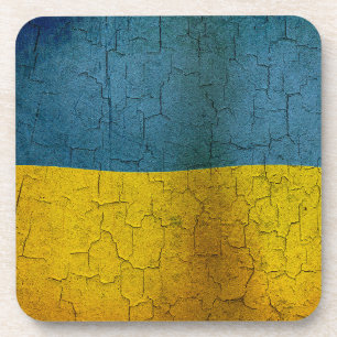Ukrainian flag coaster