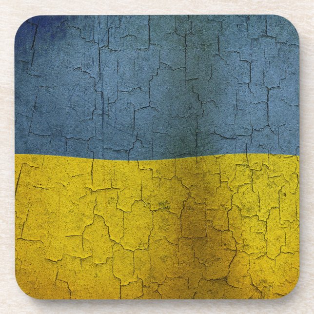 Ukrainian flag coaster (Front)