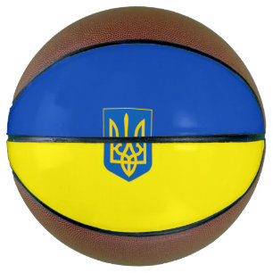 Ukrainian flag-Coat of arms Basketball