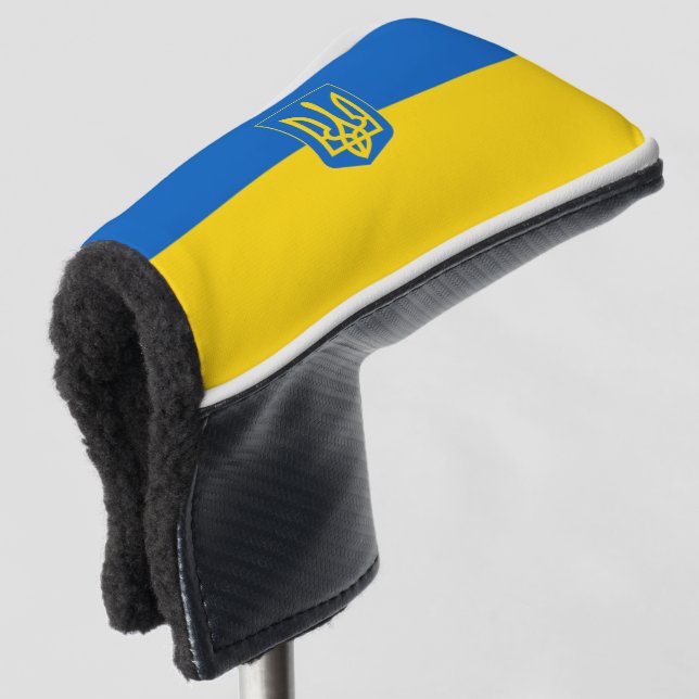 Ukrainian flag-Coat of arms Golf Head Cover (3/4 Front)
