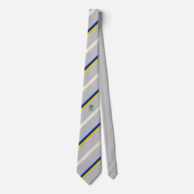 Ukrainian flag-coat of arms tie (Front)