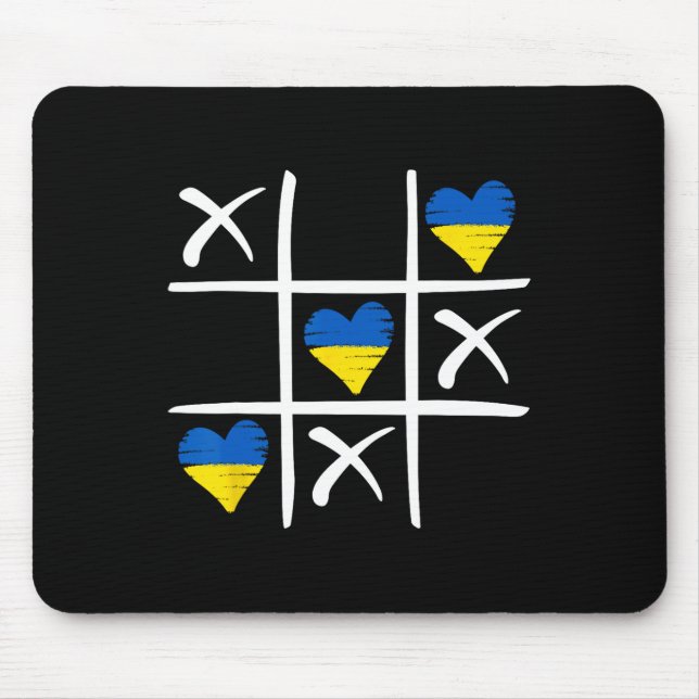 Ukrainian Flag Coloured Hearts  Mouse Pad (Front)