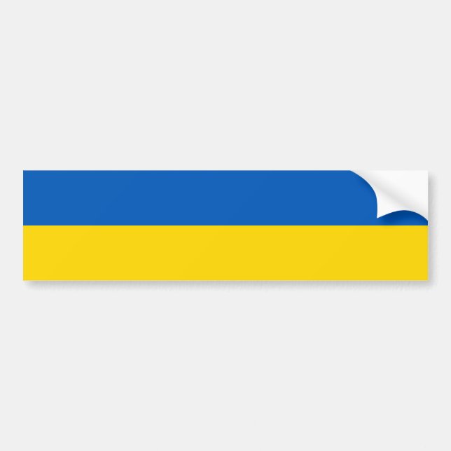 Ukrainian Flag Colours Bumper Sticker (Front)