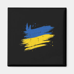 Ukrainian Flag Distressed Ukraine Patriotic Women Magnet