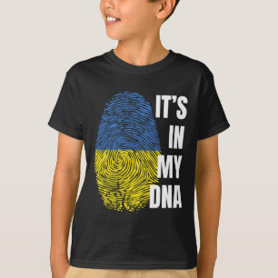 Ukrainian Flag Dna Fingerprint Ukraine T-Shirt
