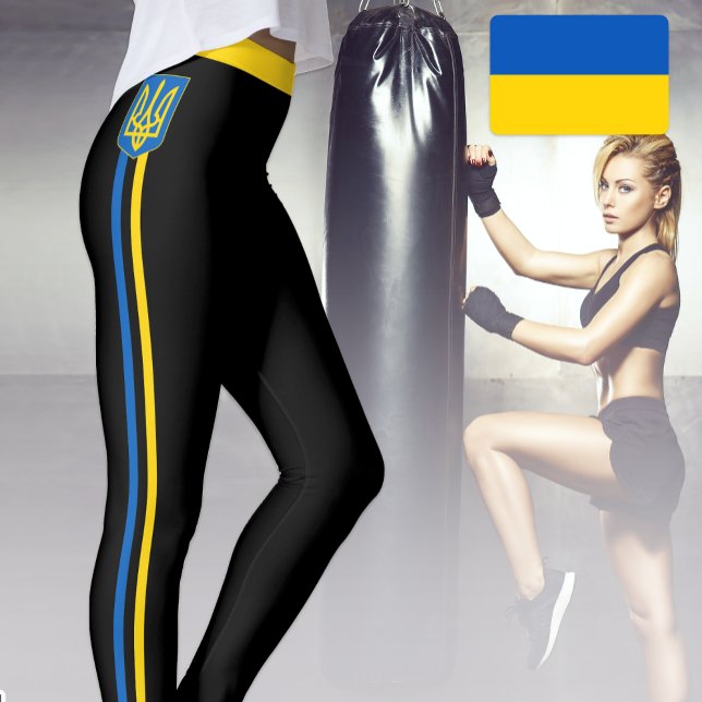 Ukrainian flag, Emblem & Ukraine fashion /black Leggings (Creator Uploaded)