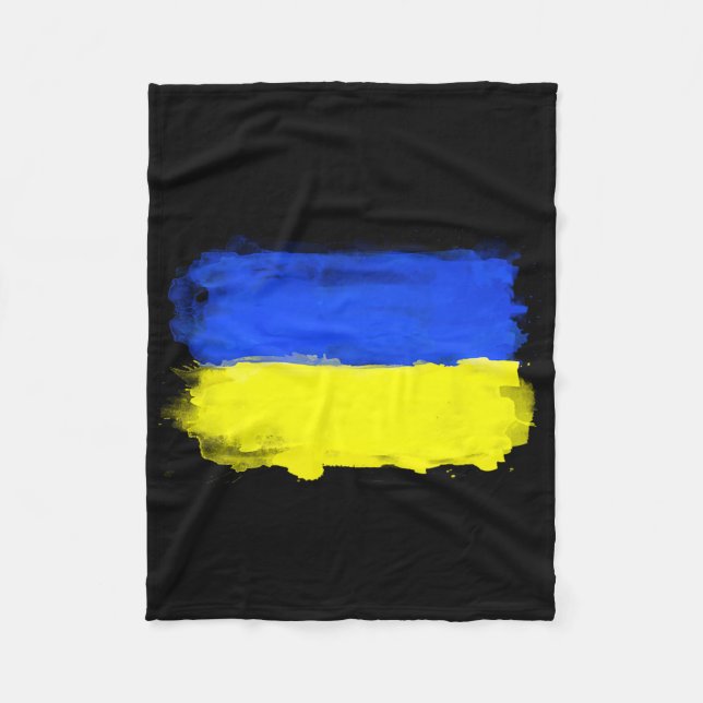 Ukrainian Flag Flag Of Ukraine  Fleece Blanket (Front)