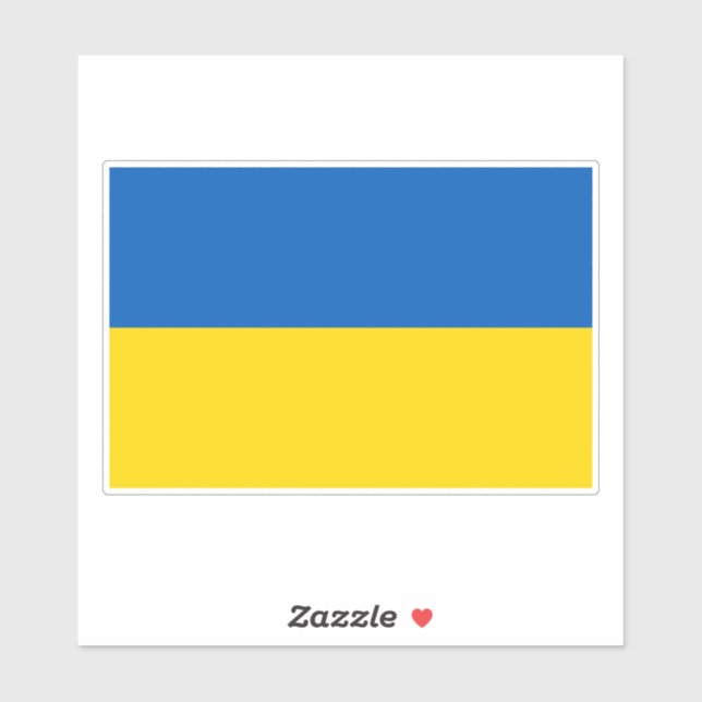 Ukrainian flag. I support Ukraine. (Sheet)