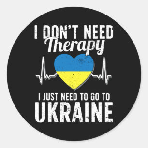 Ukrainian Flag I Ukraine Flag I Vacation Ukraine  Classic Round Sticker