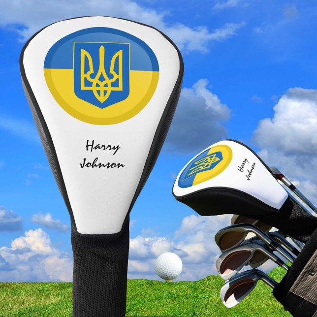 Ukrainian Flag & Monogrammed Golf Clubs Covers (Creator Uploaded)