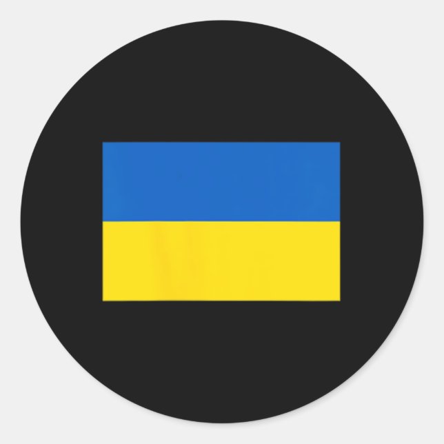 Ukrainian Flag Of Ukraine  Classic Round Sticker (Front)
