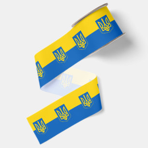 Ukrainian Flag Ribbon, travel / sports, Ukraine Grosgrain Ribbon