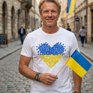 Ukrainian flag. Sending Love to Ukraine. Support. T-Shirt