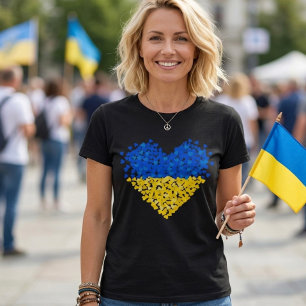 Ukrainian flag. Sending Love to Ukraine. Support. T-Shirt
