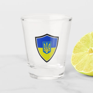 Ukrainian flag shot glass