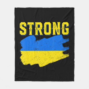 Ukrainian Flag Stand With Ukraine Women Men Retro Fleece Blanket