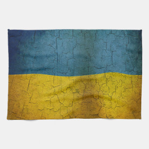 Ukrainian flag tea towel