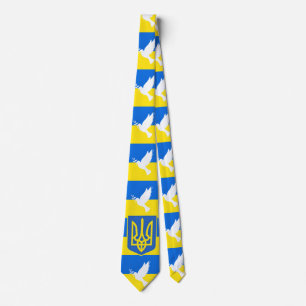 Ukrainian Flag Tie Peace Dove Ukraine Coat Of Arms