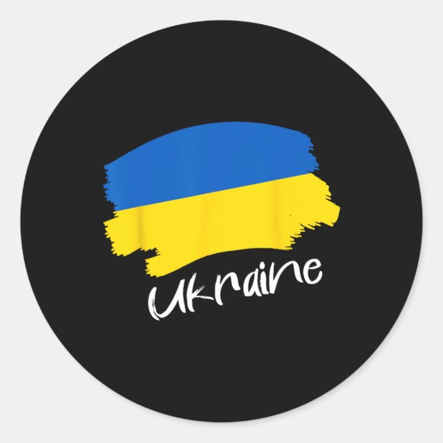 Ukrainian Flag Ukraine 4  Classic Round Sticker (Front)