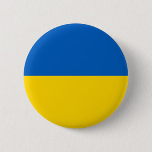 Ukrainian Flag (Ukraine) 6 Cm Round Badge