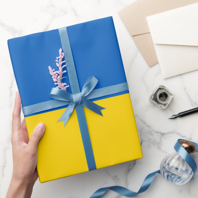 Ukrainian flag & Ukraine birthday, wedding /sports Wrapping Paper (Gifting)