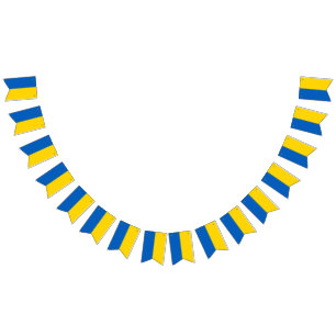 Ukrainian Flag (Ukraine) Bunting Banner