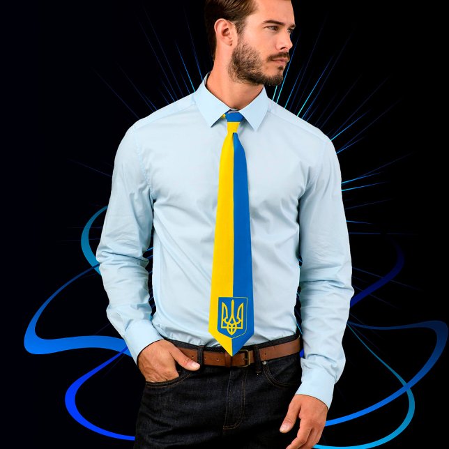 Ukrainian Flag & Ukraine business, patriot /tryzub Tie (Creator Uploaded)