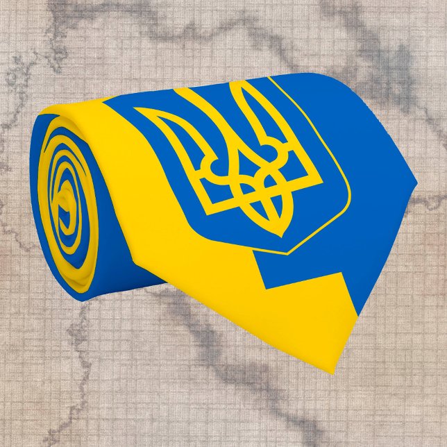 Ukrainian Flag & Ukraine business, travel /sports  Tie (Creator Uploaded)