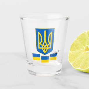 Ukrainian Flag & Ukraine country patriot / sports Shot Glass