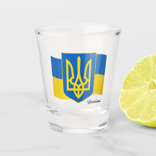 Ukrainian Flag & Ukraine country patriots / sports Shot Glass