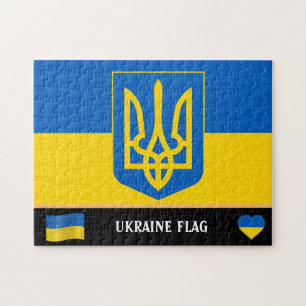 Ukrainian Flag & Ukraine country / Ukraine Jigsaw Puzzle
