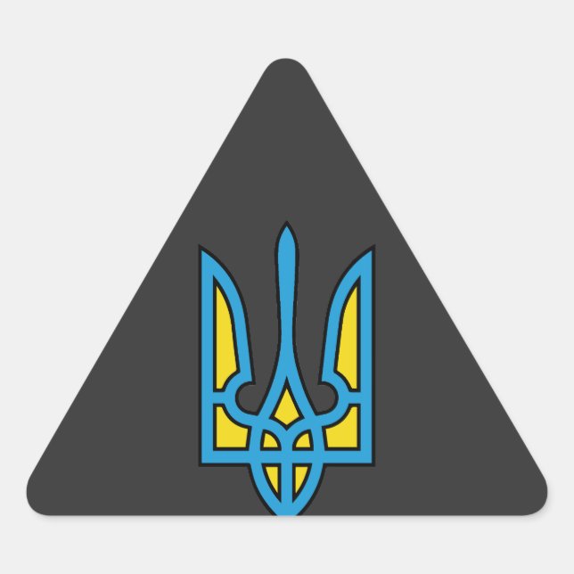 Ukrainian Flag, Ukraine Flag, proud ukrainian free Triangle Sticker (Front)