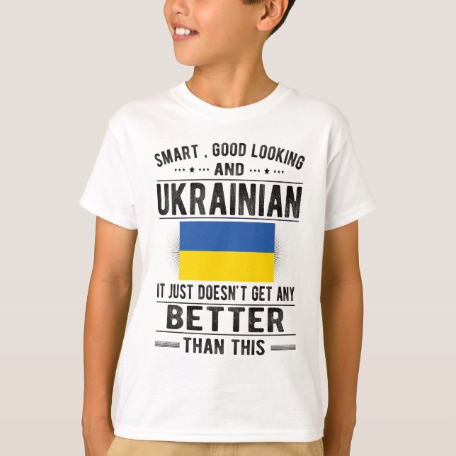 Ukrainian Flag Ukraine Heritage Ukrainian Roots T-Shirt (Front)
