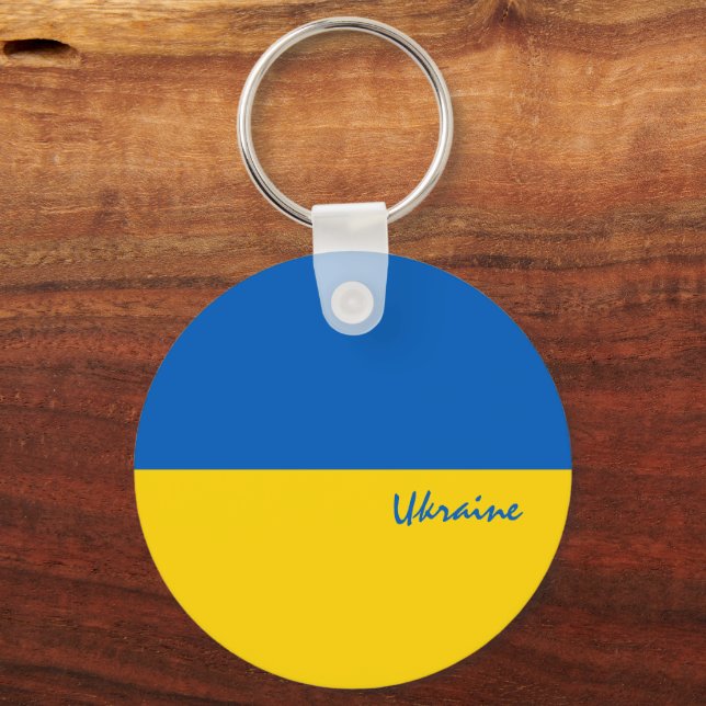 Ukrainian flag & Ukraine holiday, patriot / sports Key Ring (Front)