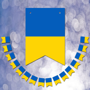 Ukrainian Flag, Ukraine Party Banners, Wedding Bunting