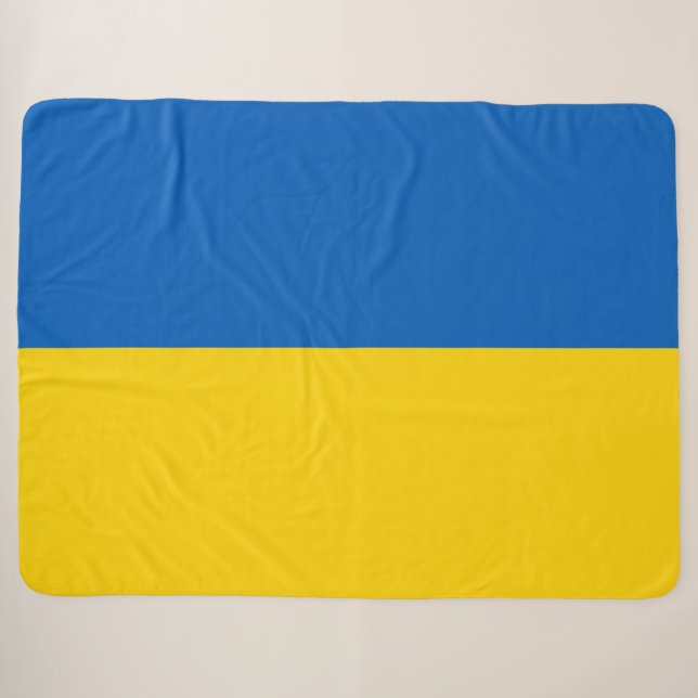 Ukrainian Flag (Ukraine) Sherpa Blanket (Front (Horizontal))