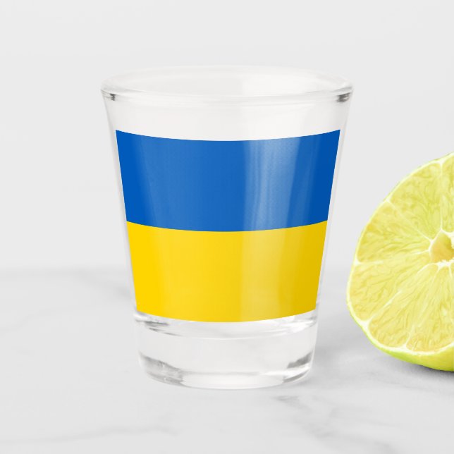 Ukrainian Flag (Ukraine) Shot Glass (Front)