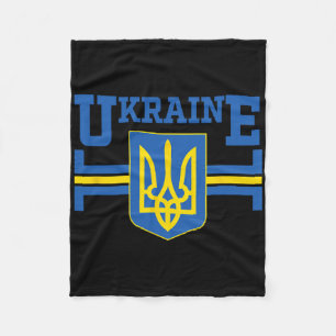 Ukrainian Flag Vintage Heritage 5 Fleece Blanket