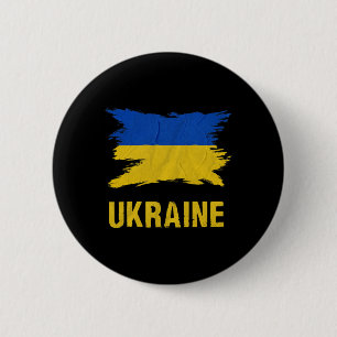 Ukrainian Flag Vintage Ukraine Flag 3 6 Cm Round Badge
