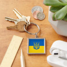 Ukrainian flag with the coat of arms