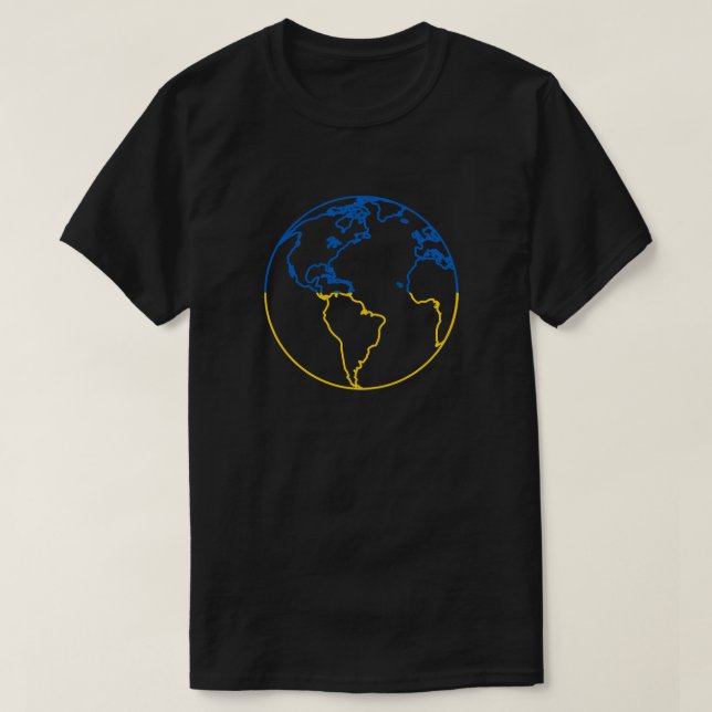 Ukrainian Flag World Solidarity T-Shirt (Design Front)